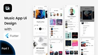 Music app Complete UI Design with Flutter  part 1 Home Screen [upl. by Elime772]