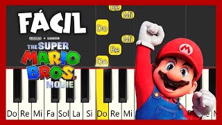 SUPER MARIO BROS  PIANO FÁCIL CON NOTAS [upl. by Ydnir]