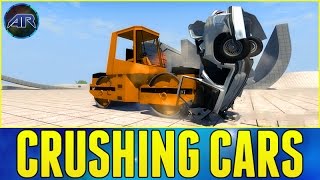 BeamNG Drive  CRUSHING CARS Steam Roller Mod [upl. by Ingrim869]