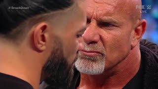 Goldberg Returns amp Challenges Roman Reigns For The Universal Championship  WWE Smackdown 2422 [upl. by Einoj]