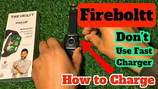 Fireboltt ninja call pro plus 183 smart watch how to charge  Fire boltt ninja call pro charging [upl. by Belshin100]