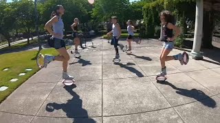 Kangoo Jumps shoes offer hoppin’ good workout [upl. by Anyahc]