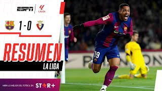 ¡PRIMER GOL DE VITOR ROQUE Y TRIUNFAZO BLAUGRANA  Barcelona 10 Osasuna  RESUMEN [upl. by Beshore]