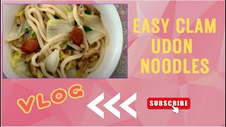 Easy clam Udon recipe [upl. by Aikemot]