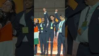 Indian Team Clinch Gold at 45th FIDE Womens Chess Olympiad chess shorts [upl. by Wardieu]