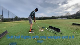 Golf ball flights with only wedges and a 9 iron [upl. by Murielle]