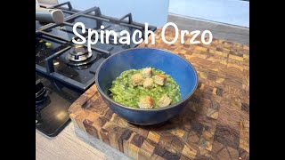 Spinach amp Orzo Risotto Recipe Very Green Very Vegan Very delicious [upl. by Anal]