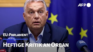 Vor Rede im EUParlament Orban kritisiert EU und will TrumpSieg feiern  AFP [upl. by Barsky275]