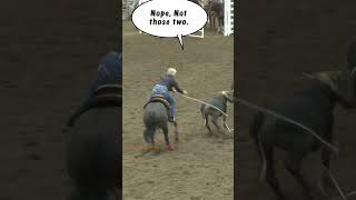 Fails and Misses 6  Team Roping Events shorts [upl. by Alhak914]