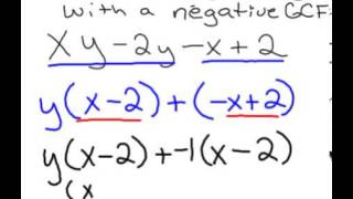 factor by grouping negative GCF [upl. by Erdnoed]