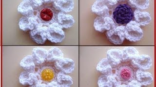 Crochet flower CURLED PETAL ROSE how to diy [upl. by Lysander689]