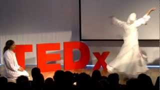 Whirling Dervish The mystical dance of the Sufis Ora and Ihab Balha at TEDxJaffa [upl. by Harikahs52]