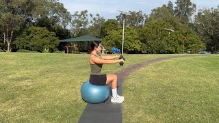 Stability Ball Shoulder Front Raises [upl. by Ryan]