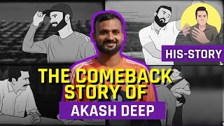 Akash Deep Dedication HardWork amp Triumph 🏏 HISStory with Aakash Chopra [upl. by Ahsinaw]