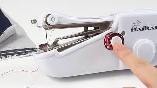 How to use  operate Handheld Sewing Machine HAITRAL [upl. by Leelaj]