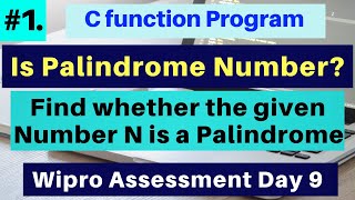 Is Palindrome Number  Write a function to find whether the given number N is a palindrome  Day 9 [upl. by Lenad]