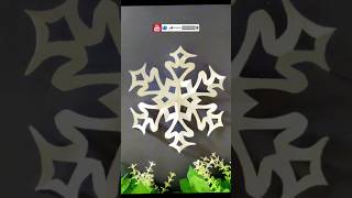 DIY Paper folding and Cutting DesignSnowflake design tutorialcraft diy origami shorts [upl. by Cassey]