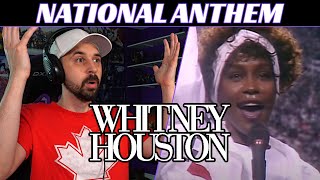 CANADIAN Reacts To Whitney Houston National Anthem Star Spangled Banner [upl. by Assiled651]