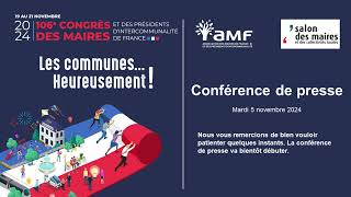 Conférence de presse de présentation du 106ème Congrès des Maires [upl. by Corvin]