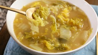 Baechudoenjangguk Soybean paste soup with cabbage 배추된장국 [upl. by Elokkin]