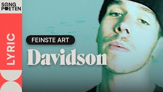 Davidson  Feinste Art Songpoeten Lyric Video [upl. by Kaylil]