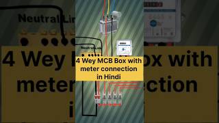 4 Wey MCB Box with meter connection in Hindi  meter connection in Hindi shorts youtubeshorts [upl. by Gardiner640]