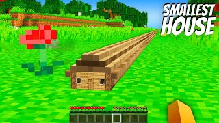 I found a LONGEST TINY HOUSE in Minecraft  Whats INSIDE the SMALLEST HOUSE [upl. by Norahs]