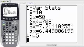 Range Variance Standard Deviation on the TI 8384 Calculator [upl. by Wittenburg]