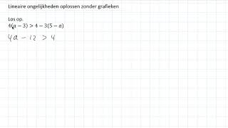 Lineaire ongelijkheden oplossen zonder grafieken 3 HAVO [upl. by Stinky47]