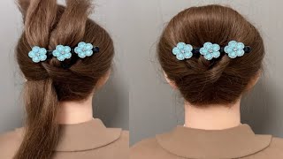 Super fast hair  Side simple open hair  style girl hair style girl simple and easy [upl. by Raviv481]