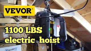 Vevor 1100 LBS electric hoist [upl. by Anneehs]