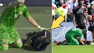 Copa America Assistant Referee Collapsed Due to High Temperatures During Canada vs Peru [upl. by Edris828]