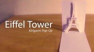 Eiffel Tower  Kirigami Popup [upl. by Ruiz917]