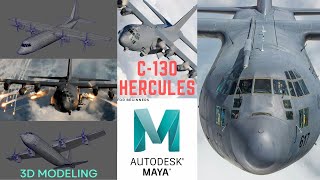 autodeskmaya 3dmodeling  C130 Hercules  Timelapse [upl. by Ximenez]