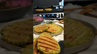 ZucchiniFetaPuffer vom Kontaktgrill  Mit Dip [upl. by Clayborne]