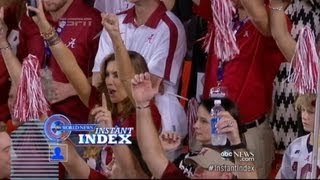 AJ McCarrons Girlfriend Grabs Announcers Attention [upl. by Matilde]