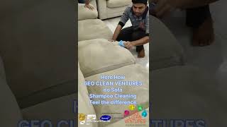 Feel the Difference How GEO CLEAN VENTURES do the Sofa Shampoo Cleaning amp what others do9072187197 [upl. by Dilisio131]