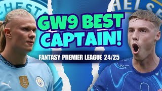 BEST GW9 FPL CAPTAIN Fantasy Premier League Tips 2425 [upl. by Reynard]