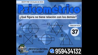 Parte 28  ¿Quieres probar tu inteligencia  Pregunta N°37  Admisión 20242 psicometrico pnp [upl. by Maiah]