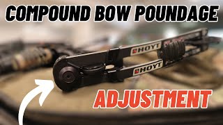 Compound Bow Poundage Adjustment  How to Adjust a Compound Bow [upl. by Andres]