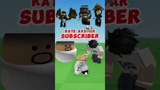 Rate avatar subscriber part 128 roblox prayogamen [upl. by Artimas]