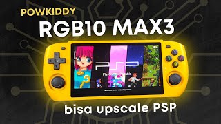 Review Powkiddy RGB10 Max3 Bisa Upscale PSP [upl. by Haerr]