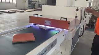 UV roller coater machine for painting solid color for particle board [upl. by Forrer374]