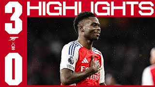 THREE BIG POINTS  HIGHLIGHTS  Arsenal v Nottingham Forest 30  Saka Partey Nwaneri  PL [upl. by Adiaj950]