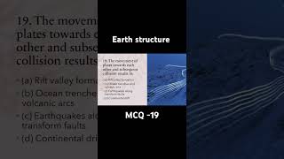 Earth’s Structure Plate Tectonics Earthquakes and Volcanism MCQ19   ShortsEarthStructureMCQ [upl. by Anav]