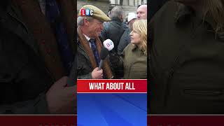 Nigel Farage stands in support of protesting farmers  LBC [upl. by Nodnerb]