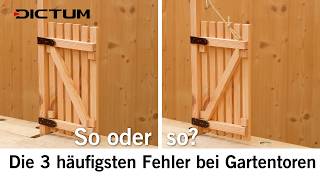 Die 3 häufigsten Fehler beim Bauen von Gartentoren dictum diy garten [upl. by Anerac]