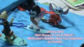 Lilo amp Stitch Bobble Head Toy Collection McDonalds [upl. by Hermon]