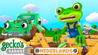 Helikopterredding van de berg  Geckos Garage Nederlands  Vrachtwagen Cartoons Voor Kinderen [upl. by Chaiken913]