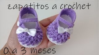 zapatos en punto garbanzo bebe modelo vaneskin 0 a 3 meses [upl. by Mima]